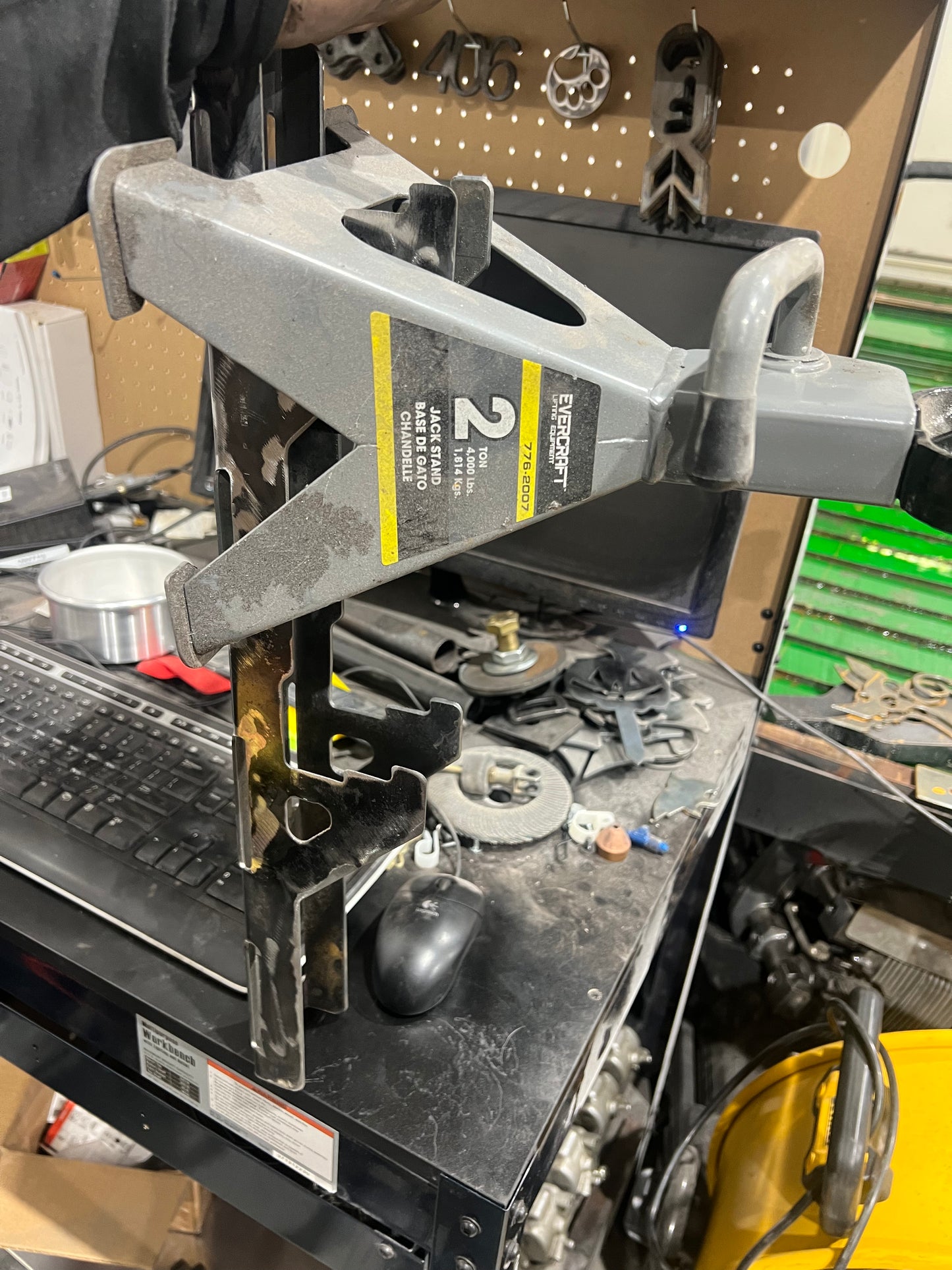 Small Jack stand wall hanger