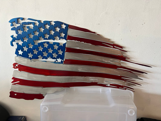 Aluminum Tattered Flag